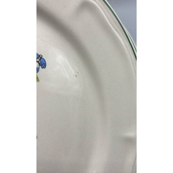 4 Pc Stoneware Christmas Tree Dinner Plate Festive Holiday Decor 10.5" - Picture 8 of 9